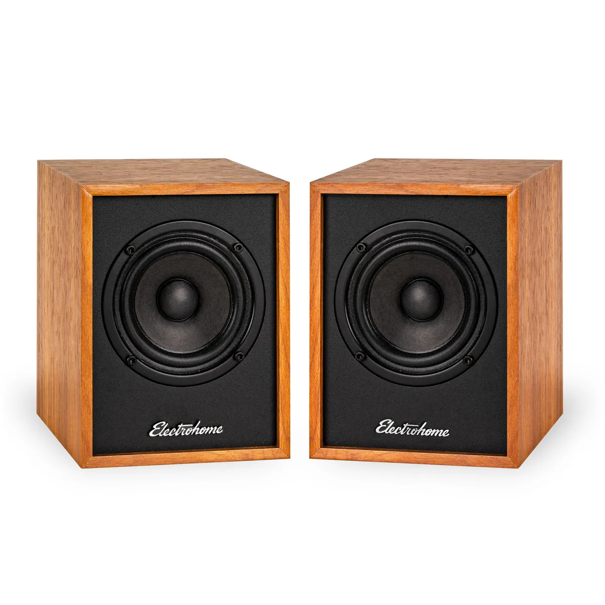 ELECTROHOME ELECTROHOME EB10 Huntley 3" Powered Bookshelf Speakers 20W Bluetooth 5 Brown — product photo