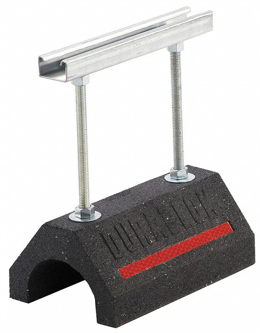Dura-Blok rubber pipe support block, 9.35 in base, adjustable height 5.5 to 8 in, 200 lb capacity