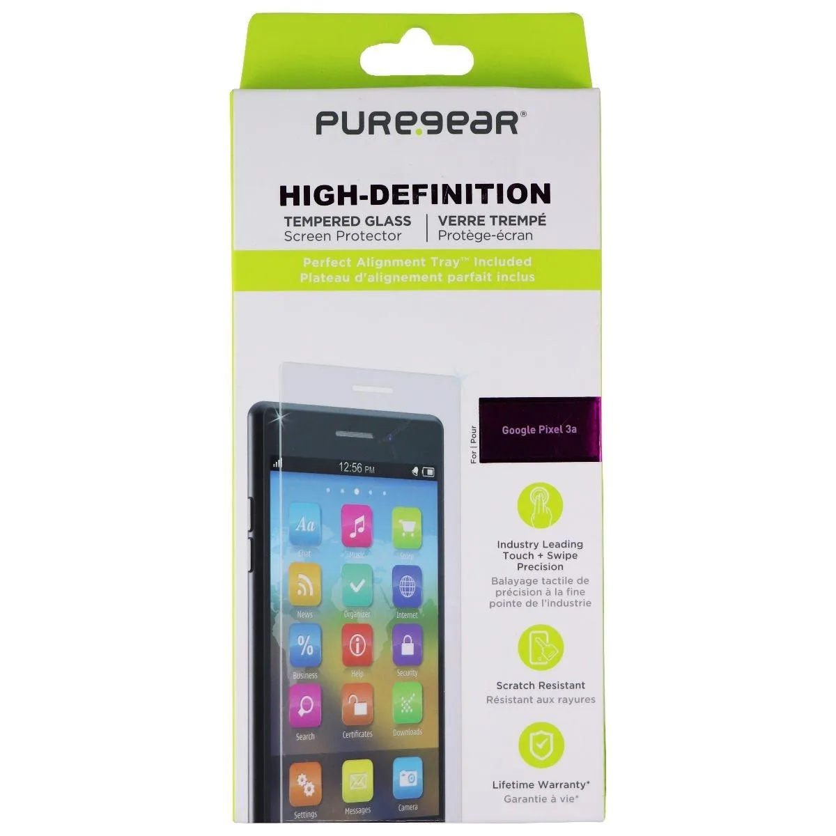 PureGear PureGear HD Tempered Glass Screen Protector for Google Pixel 3a Clear — product photo