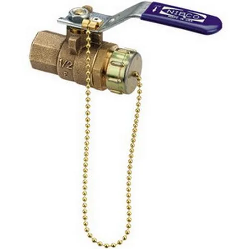 Nibco, Inc. Nibco, Inc. T-585-70-HC Bronze Full Port Ball Valve With Cap And Chain — product photo