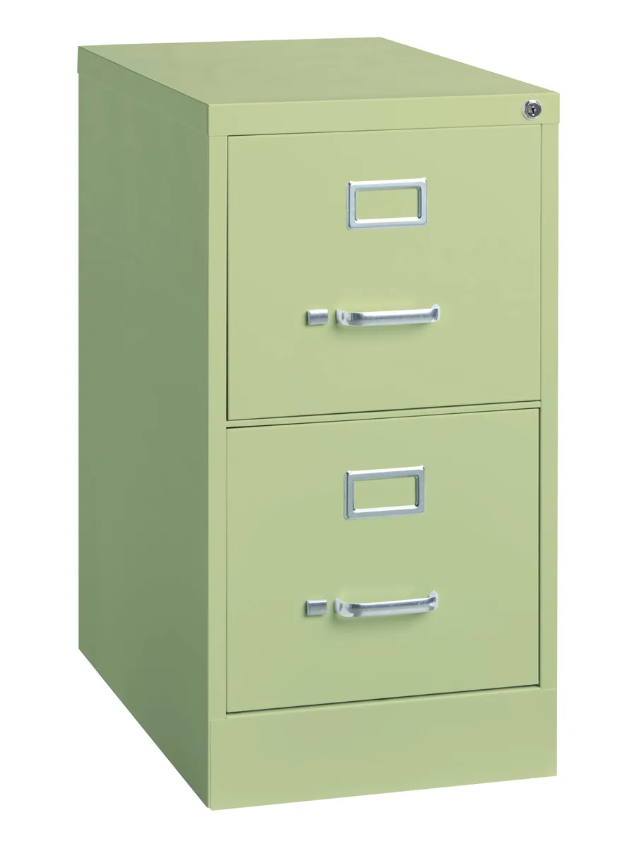 Putty two-drawer vertical file cabinet, letter width, 22-inch deep, commercial grade