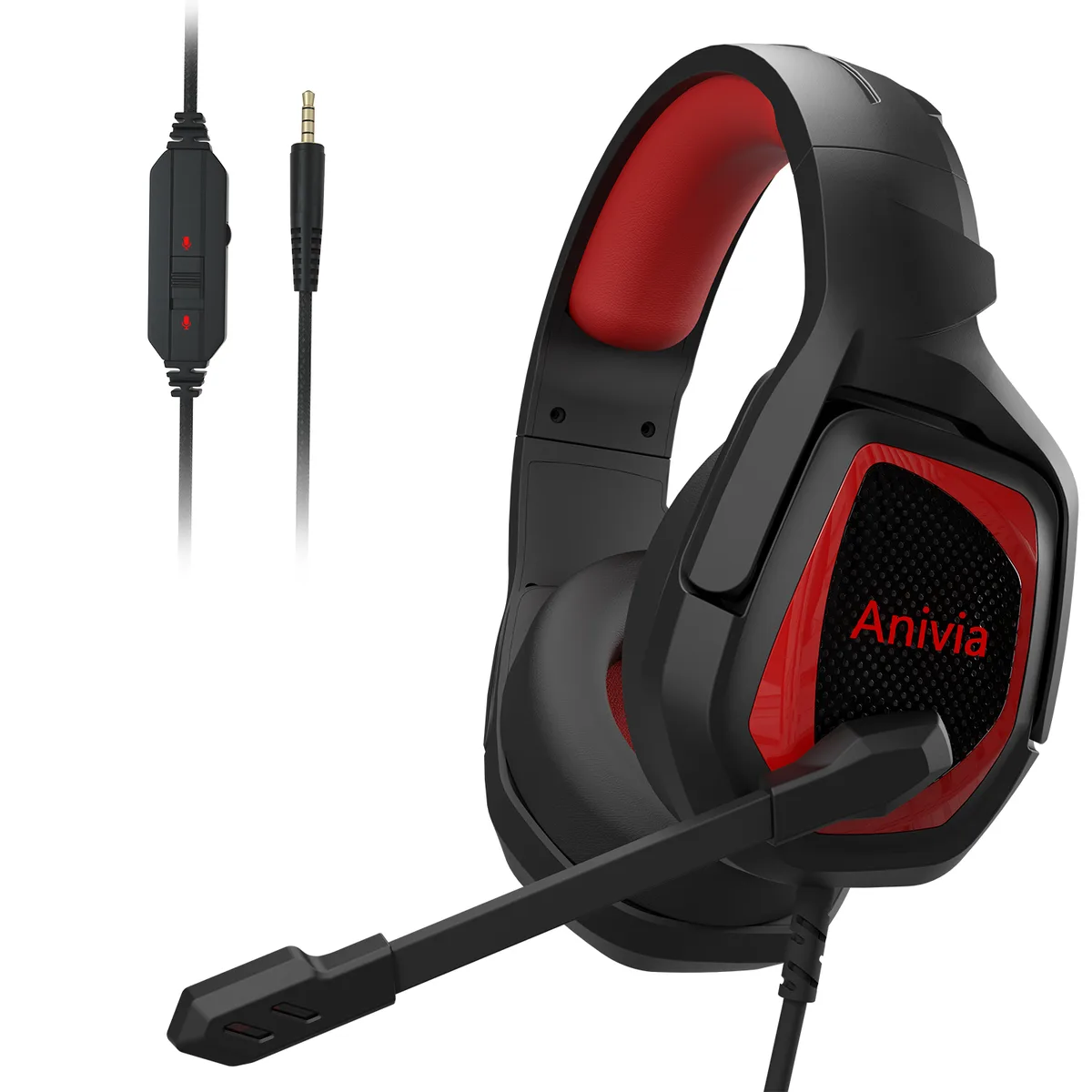Anivia(China) Anivia(China) MH602 Gaming Headset Wired Stereo Black Red 3.5mm — product photo