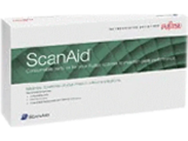 Fujitsu ScanAid maintenance kit box with rollers and cleaning supplies for fi-5015C scanner