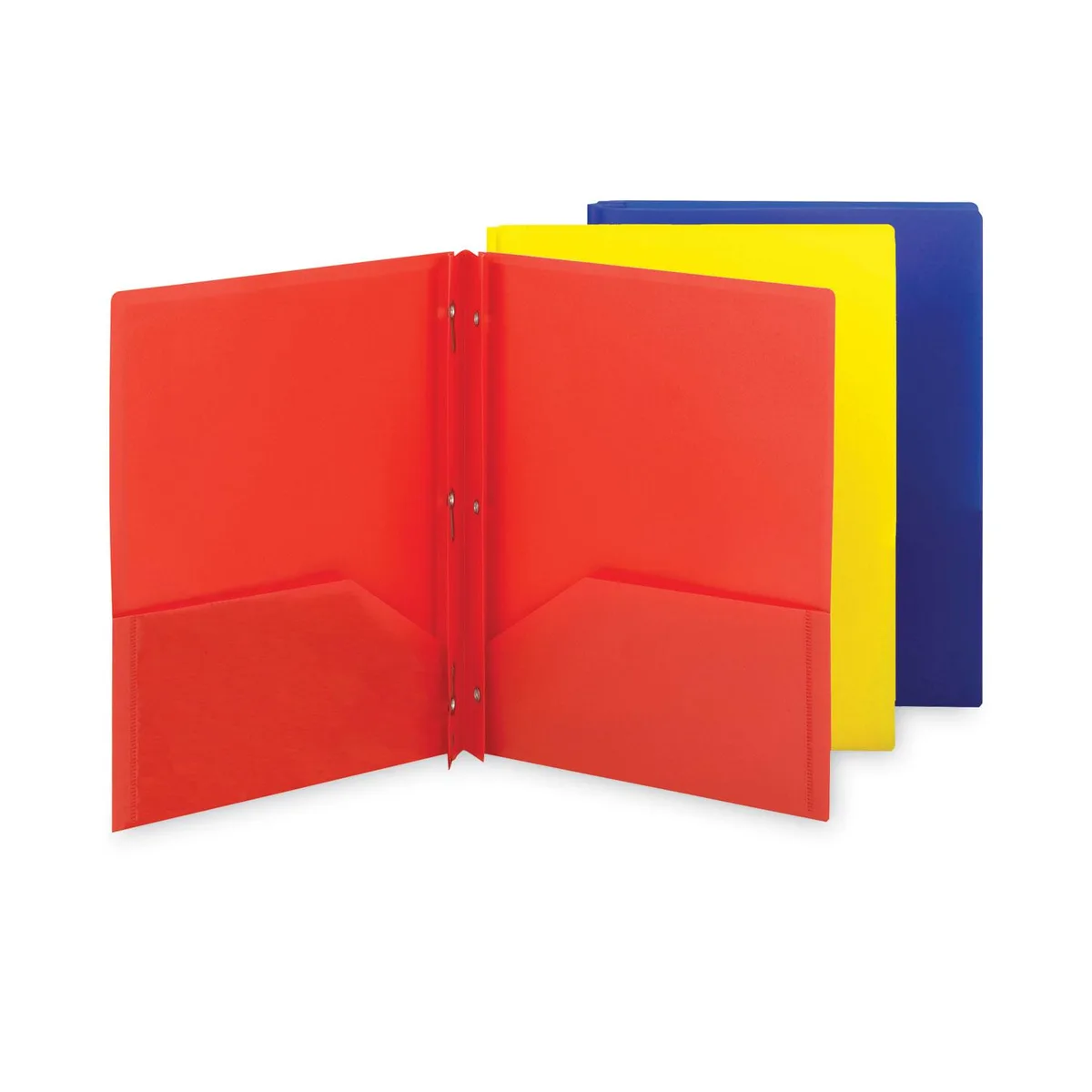Smead Smead 87746 Poly Two-Pocket File Folder 130-Sheet 11 x 8.5 Assorted 6-Pack — product photo