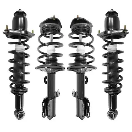 Unity front and rear complete strut kit, four assembled units, metallic finish