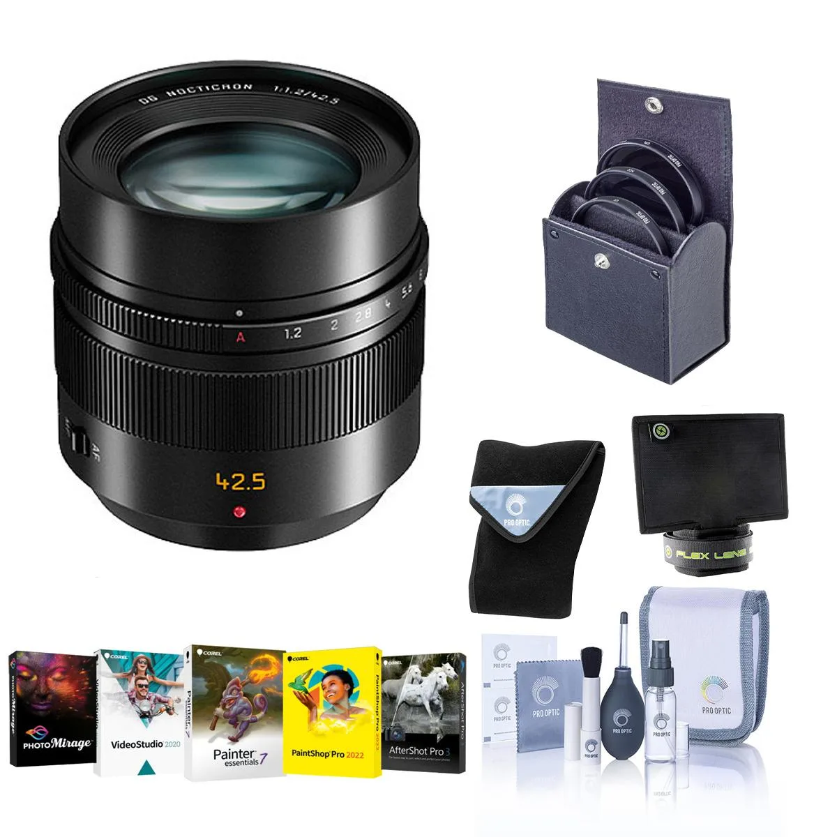 Panasonic Panasonic LUMIX G Leica DG Nocticron 42.5mm f/1.2 Lens Bundle — product photo