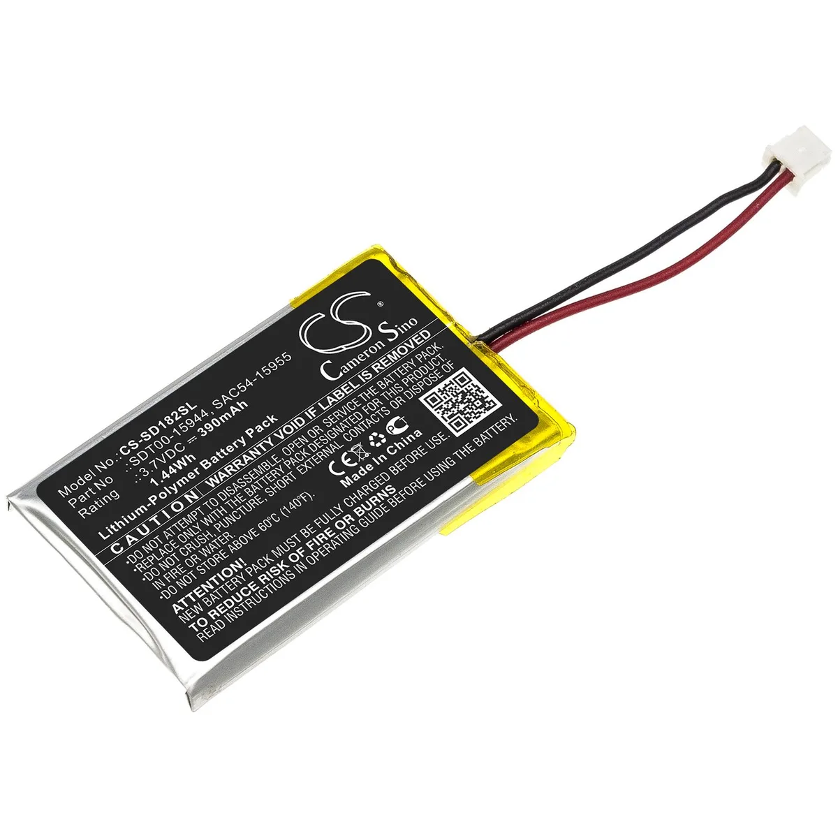 Cameron &amp; Co Cameron &amp; Co DS-CS-SD182SL standard battery 3.7V 390mAh Li-Polymer black — product photo