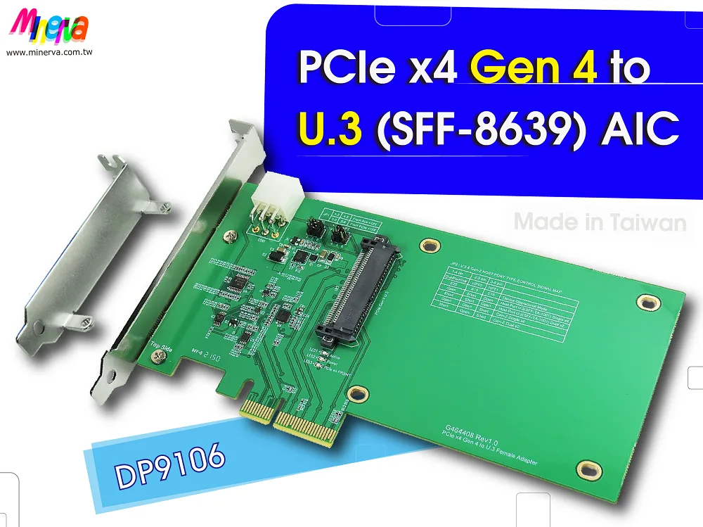 Innocard Innocard PCIe Gen4 gender changer U.3 SFF-8639 12V 6.5A — product photo