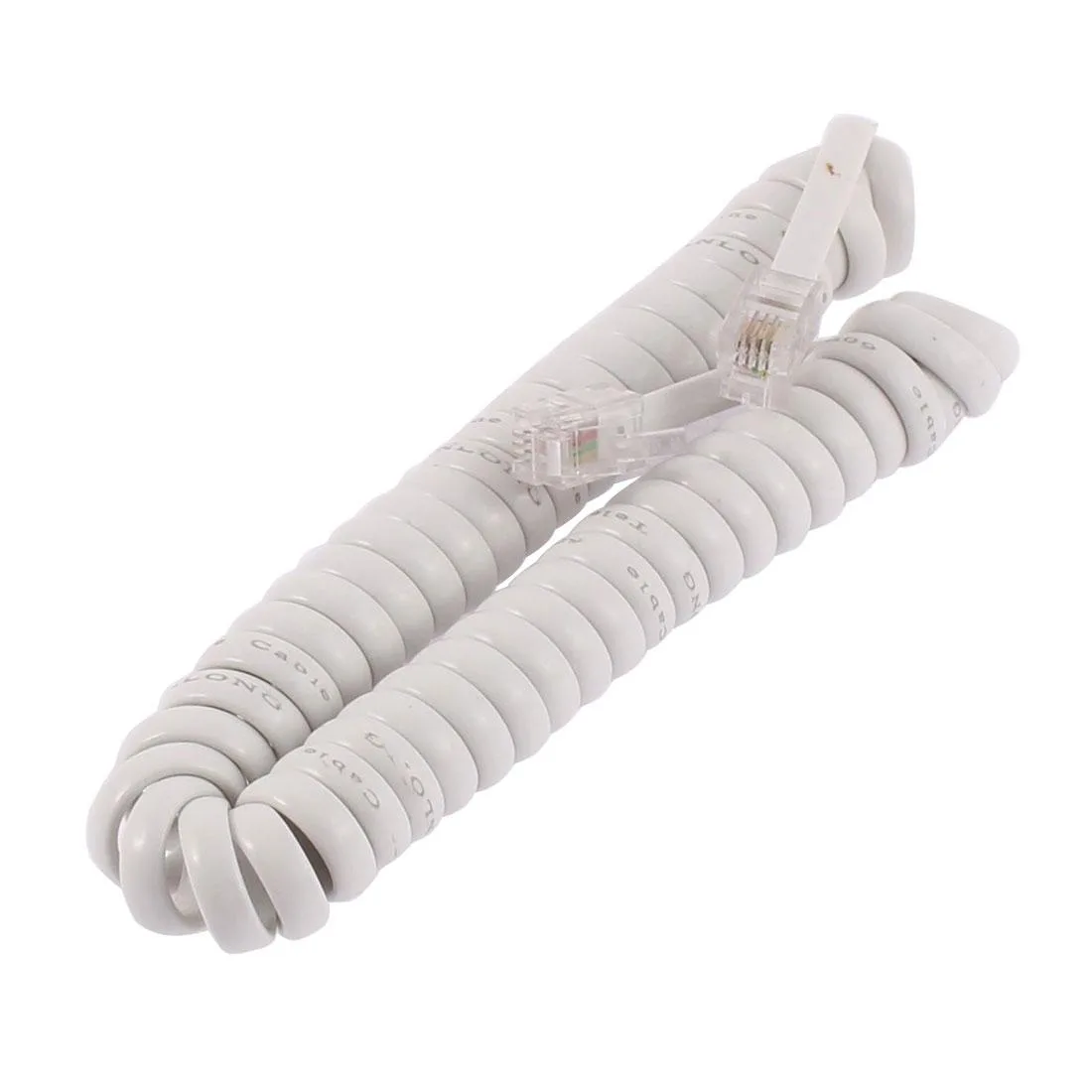 Unique-Bargains Unique-Bargains Telephone Handset Coil Cable 4P4C White 2M — product photo