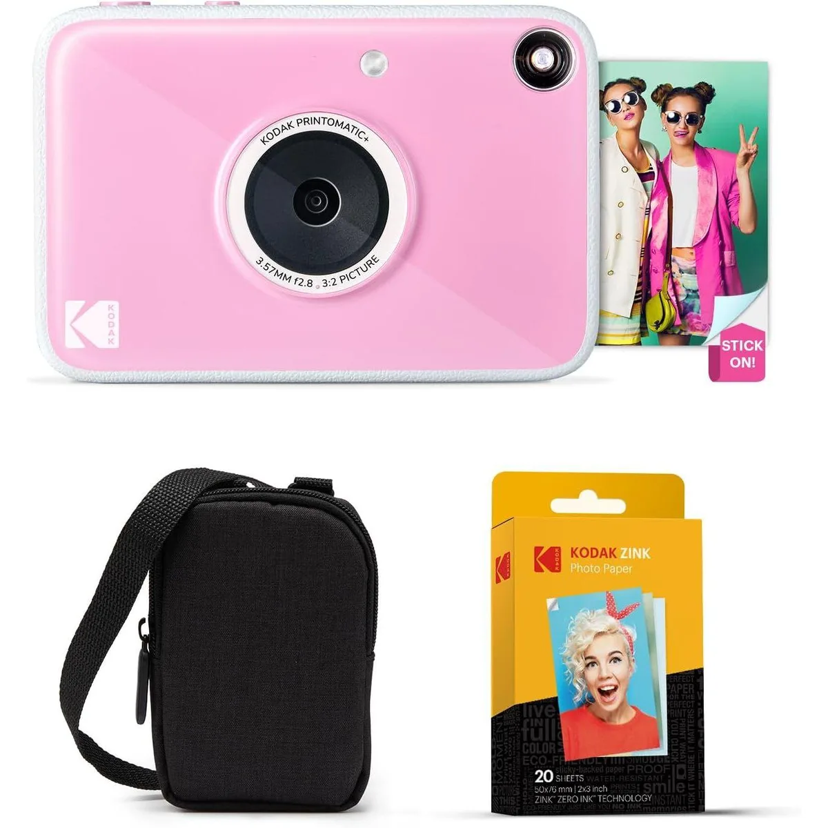 Kodak Kodak Printomatic+ instant film camera 10MP 20 prints pink — product photo