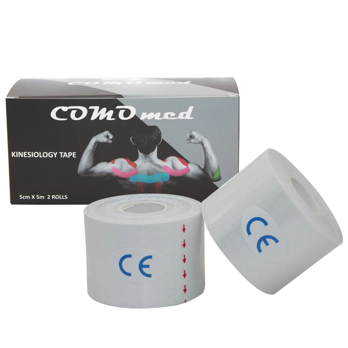 COMOmed COMOmed Kinesiology Tape White 2 in x 16.5 ft 2 Rolls — product photo