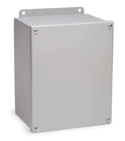Wiegmann Wiegmann 14x12x6 in Metallic Enclosure Gray No Knockouts Screws Closure — product photo
