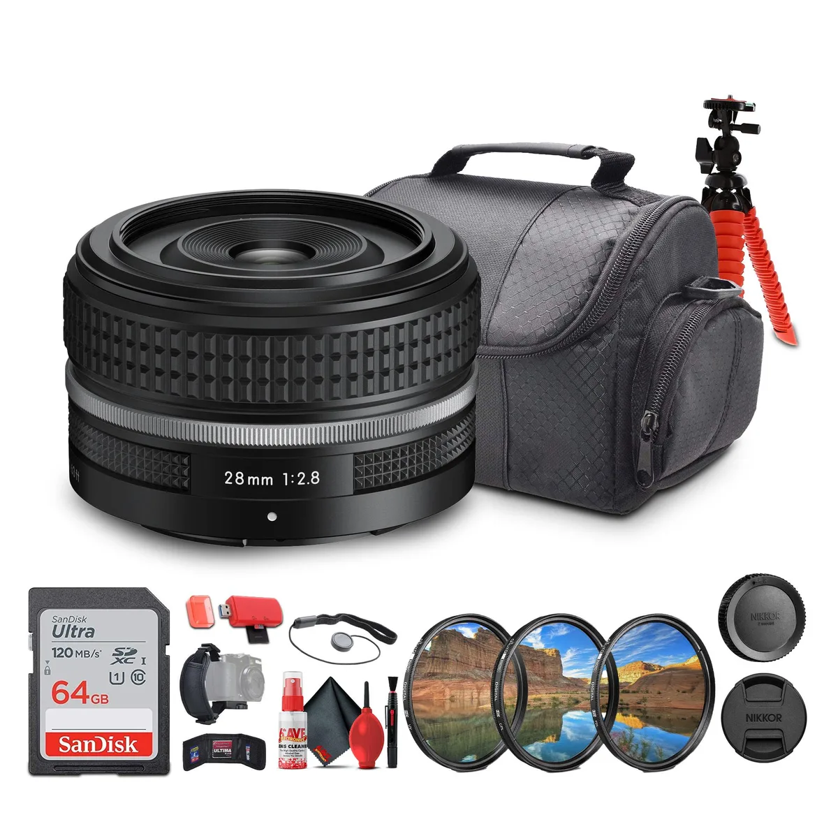 Nikon Inc Nikon NIKKOR Z-Mount 28mm f/2.8 (SE) Ultra-Compact Lightweight FX-Format Lens camera lens — product photo