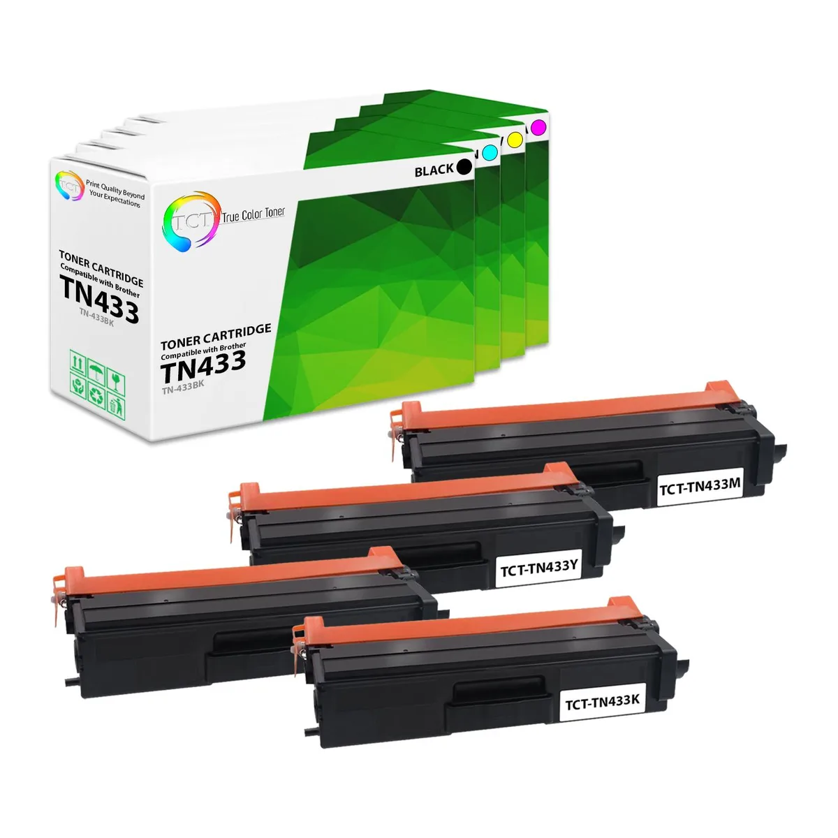 True Color Toner True Color Toner TN433 4 Pack toner cartridge — product photo