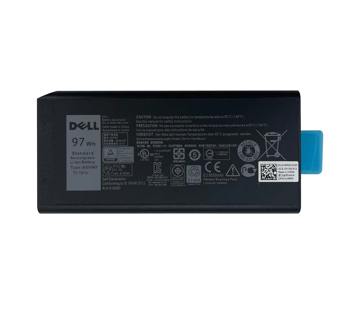 DELL DELL X8VWF 97Wh 11.1V laptop battery for Latitude 5404 7404 — product photo