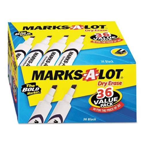 Avery Dennison Avery Dennison 98207 Dry Erase Markers Broad Chisel Tip Black 36 Pack — product photo