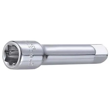 Westward 3/8 inch drive 3 inch chrome socket extension