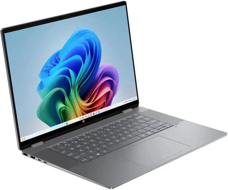 HP HP OmniBook X Flip 2-in-1 16" Touch Laptop AMD Ryzen AI 300 16GB 512GB Silver — product photo