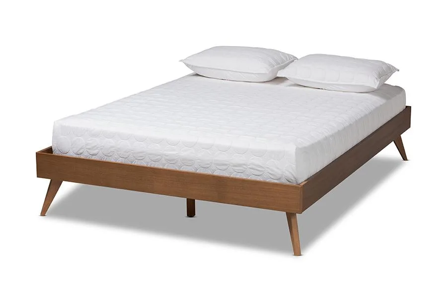 Baxton Studio Baxton Studio Lissette Queen Platform Bed Light Walnut 63.8x82.5 in — product photo