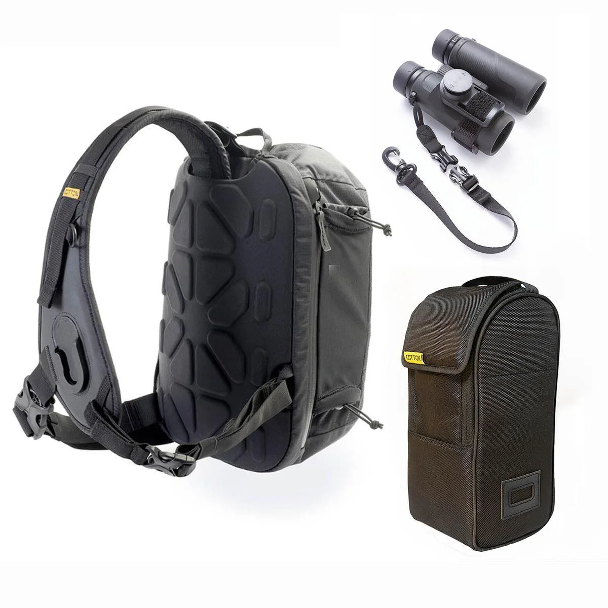 Cotton Carrier Cotton Carrier Hyker 12L Sling Bag for Binoculars, Black — product photo
