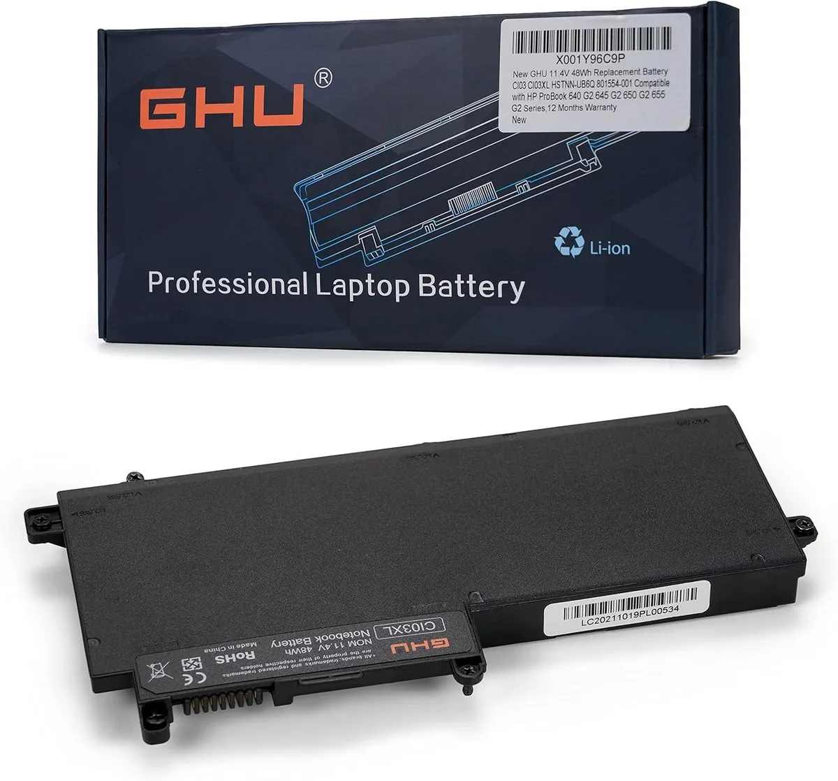 TAURKENAM TAURKENAM 11.4V 48Wh laptop battery CI03 CI03XL HSTNN-UB6Q 801554-001 — product photo