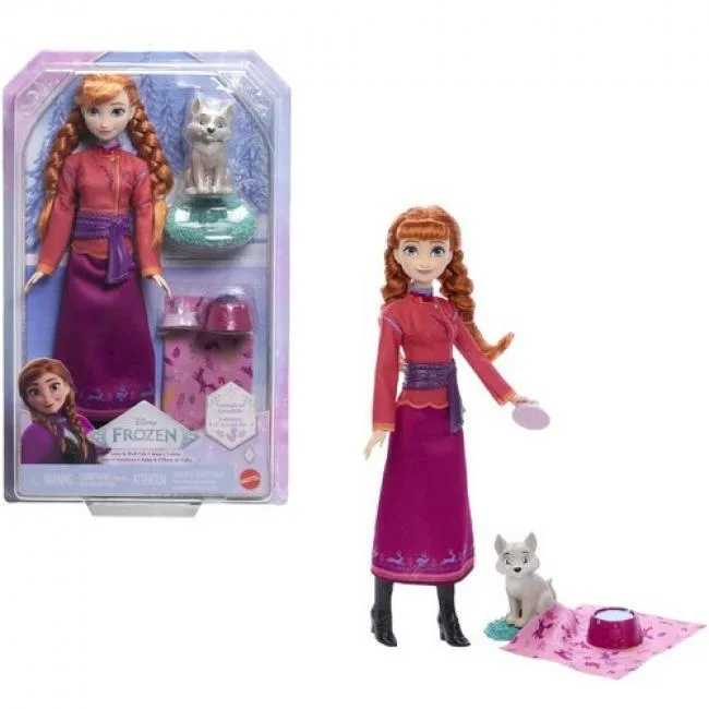 Mattel Mattel JFG17 Anna Doll & Wolf Cub Set with Accessories — product photo