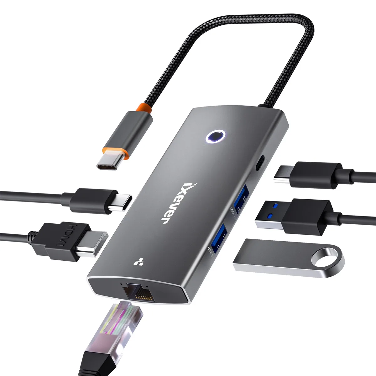 iXever iXever 6-in-1 USB-C Docking Station 4K@60Hz 100W PD — product photo
