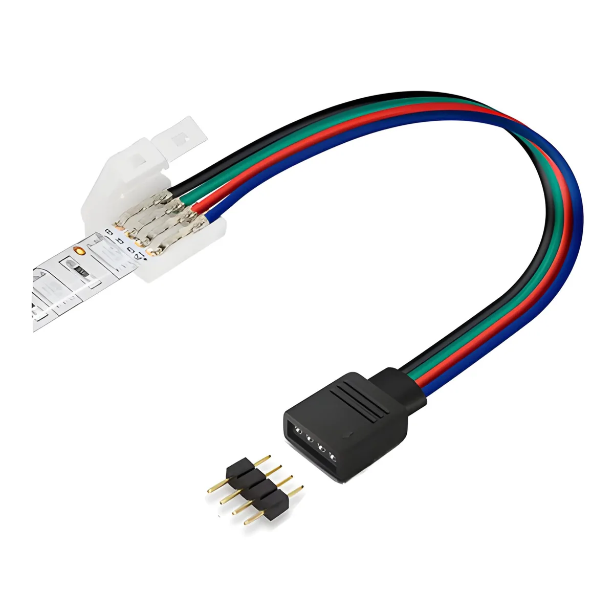 JacobsParts Inc. JacobsParts LSA-R-KIT-10PK 4-pin RGB LED Strip Connector 10 Pack — product photo