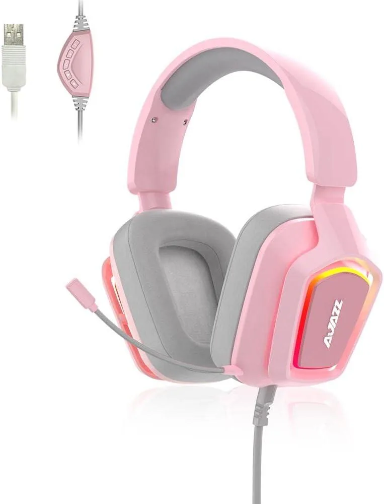 BFKK BFKK AX368 Wired Gaming Headset Pink 50mm 7.1 RGB 82in — product photo