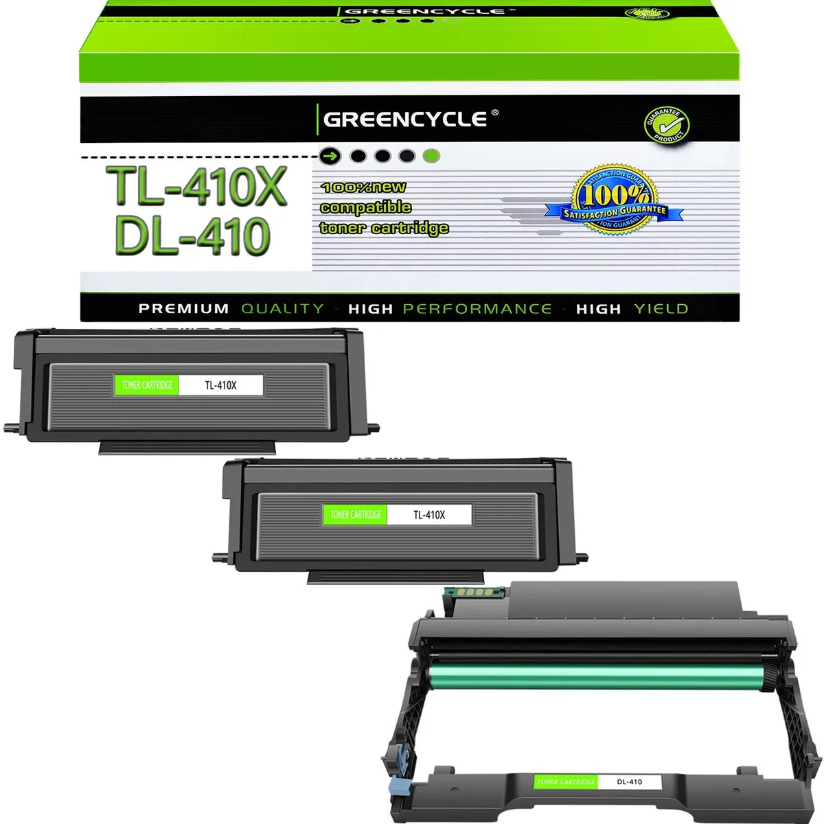 GREENCYCLE GREENCYCLE TL-410X 2-pack toner &amp; DL-410 drum combo — product photo
