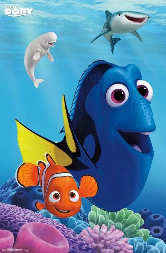 Poster print of Dory from Finding Dory 22 x 34 inches