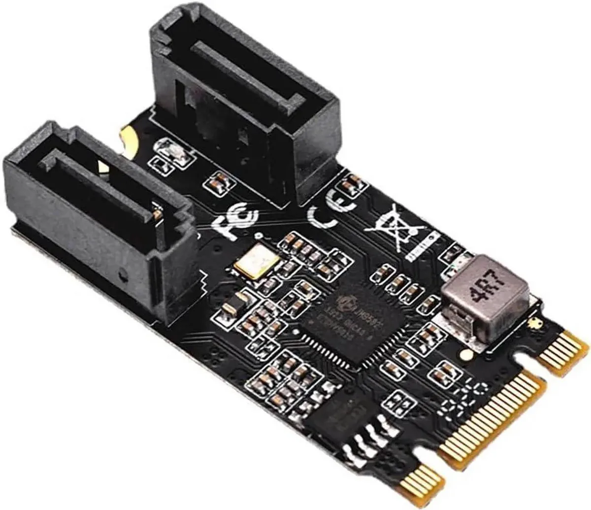 SMUGDESK SMUGDESK IO-ADA40149 M.2 B+M Key to 2-Port SATA3 Expansion Card — product photo