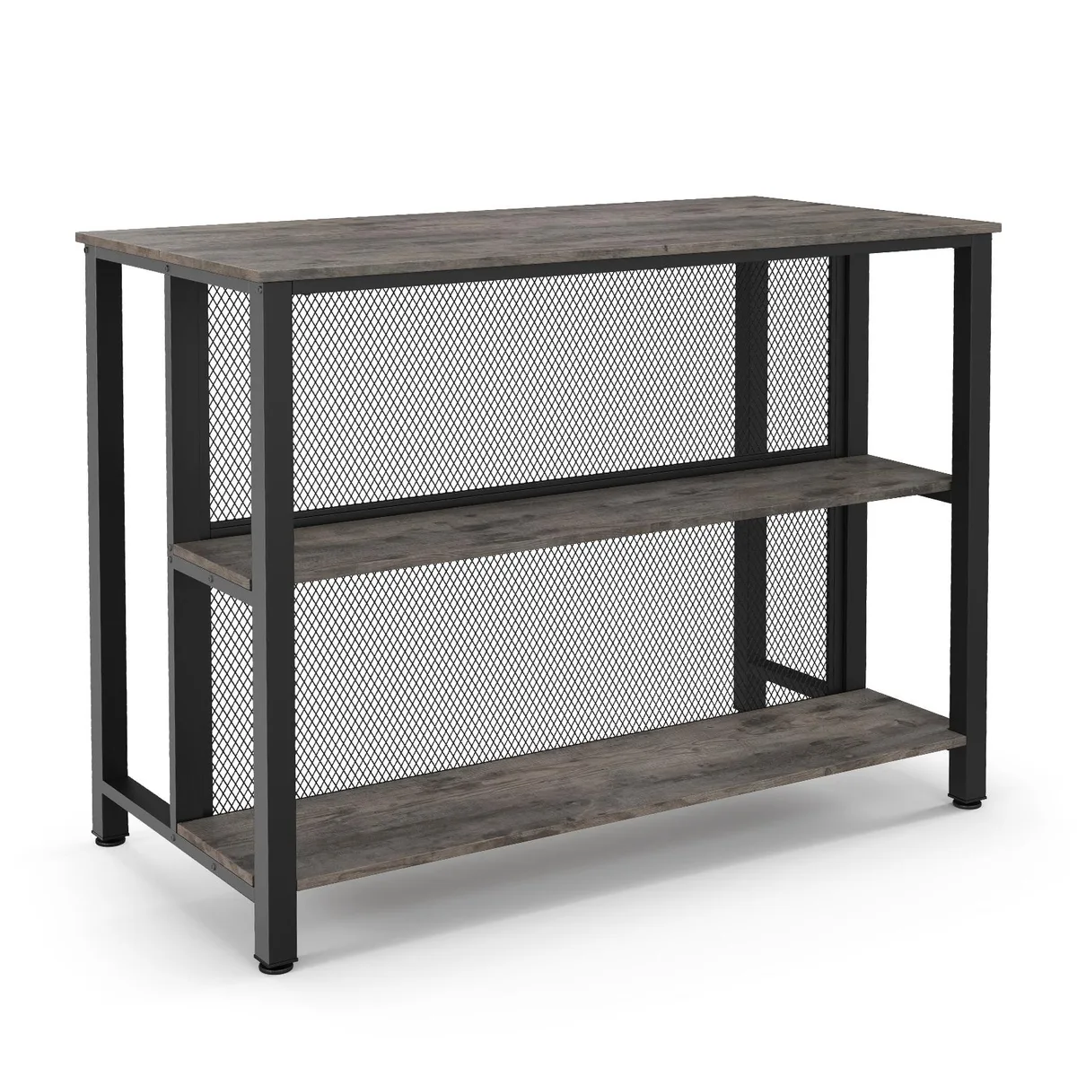 SlickBlue SlickBlue 36" 3-Tier Bar Table with Wine Storage Grey — product photo