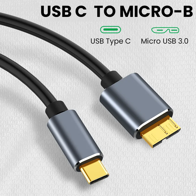 IHDAPP IHDAPP USB C3.0 to Micro-B Cable 3.3ft 1M Black Grey — product photo