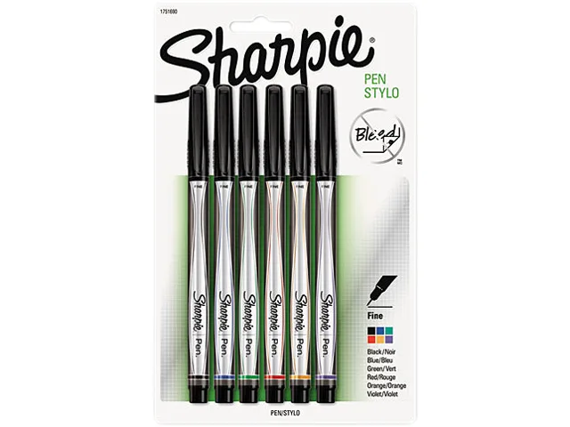 Sanford Sanford 1751690 Sharpie Fine Point Pen Assorted 6 Pack .4mm — product photo