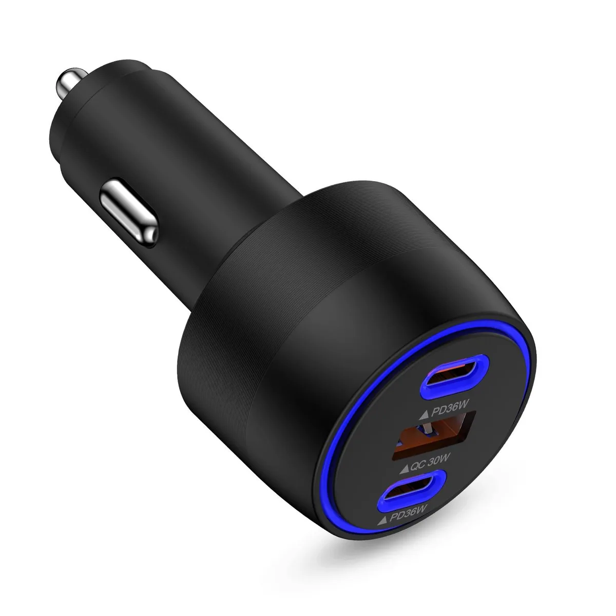 No Sew No Sew Super Fast Type C Car Charger 3 Port 36W PD 30W QC — product photo