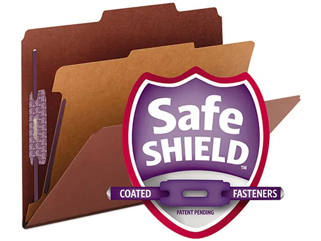 Smead Smead 13775 Red Pressboard Classification File Folder, 10/Box — product photo