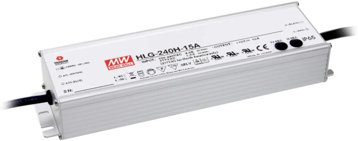 Mean Well Mean Well HLG-240H-12 192W 12V 16A power supply — product photo