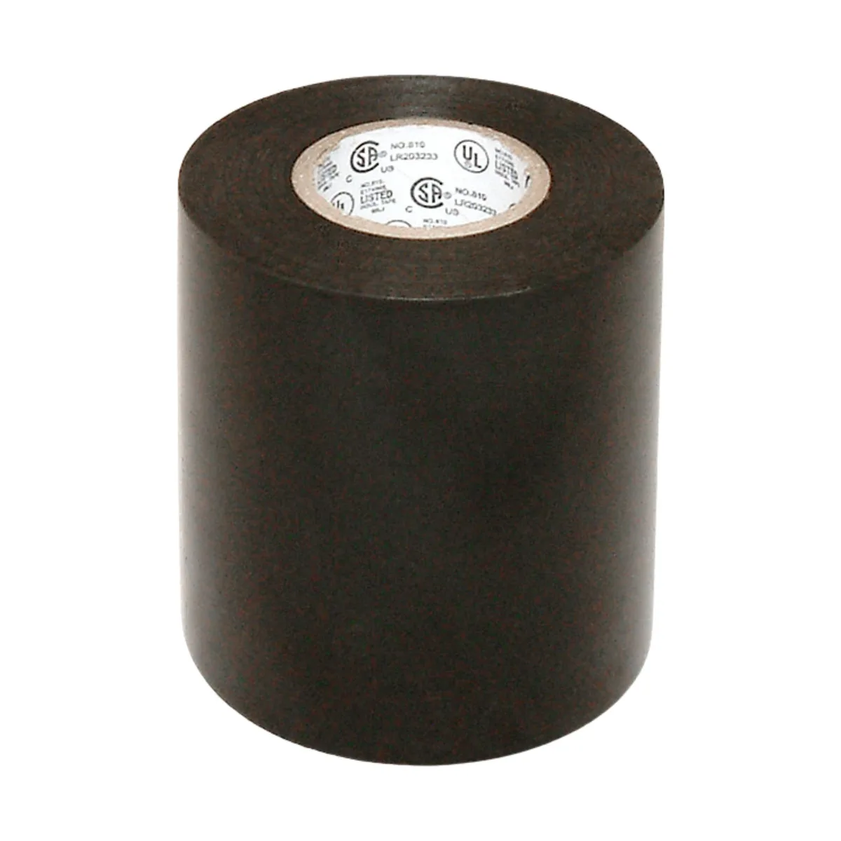 Black electrical tape roll on 1.5 inch core