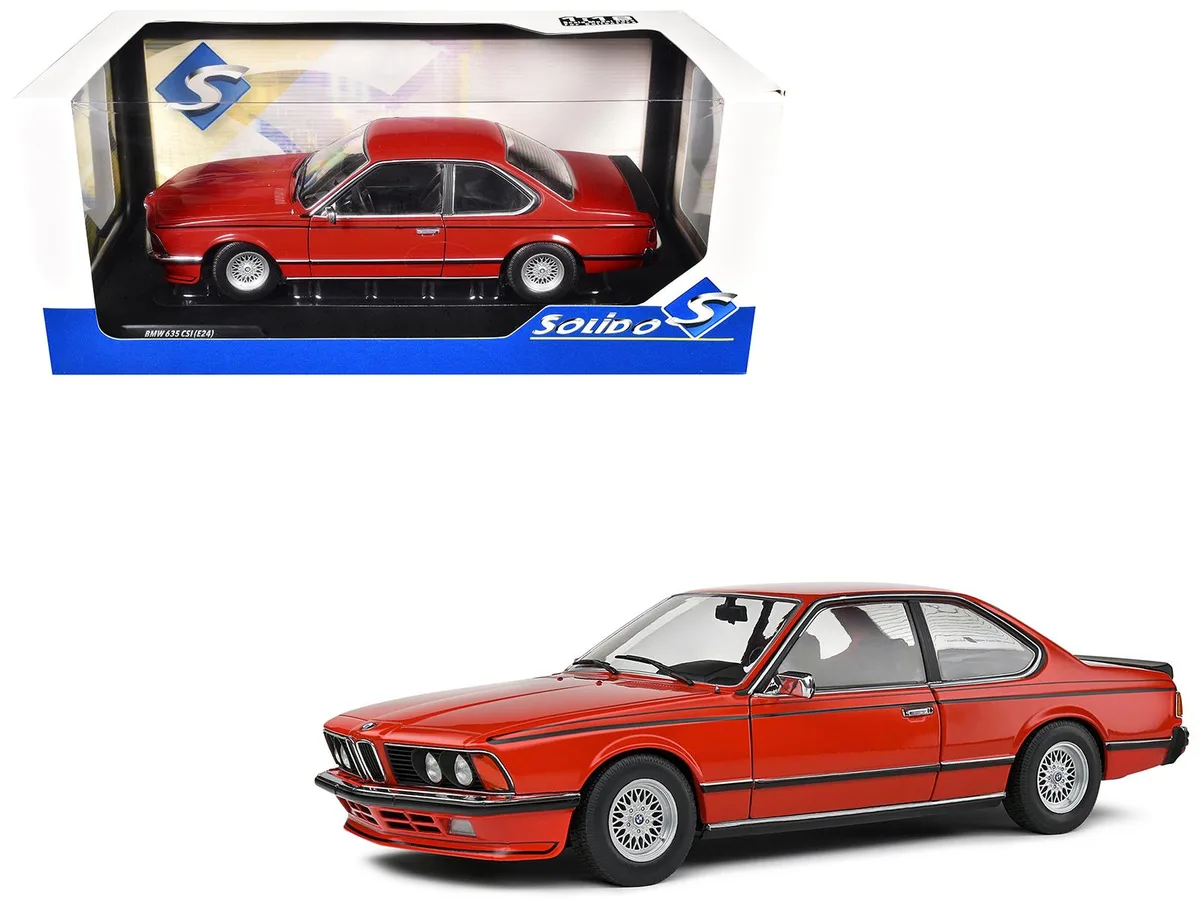 Solido Solido 1984 BMW 635 CSI E24 Henna Red 1/18 Die Cast Model Car — product photo