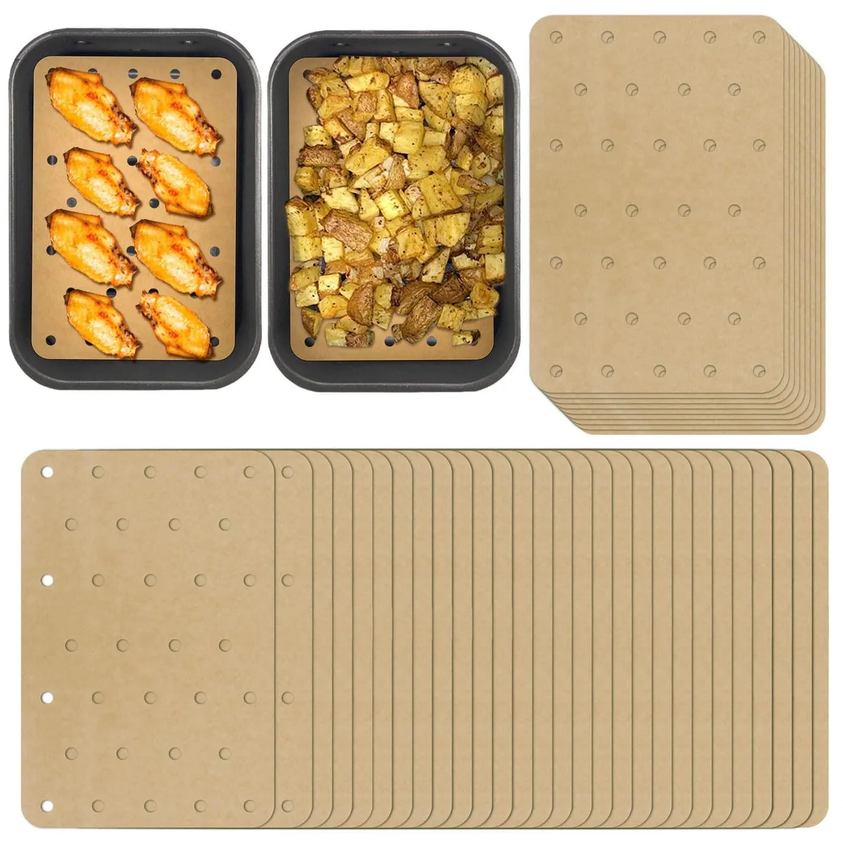  ZYP AFDP240517 Air Fryer Paper 5.5x8.3in 200 Sheets — product photo