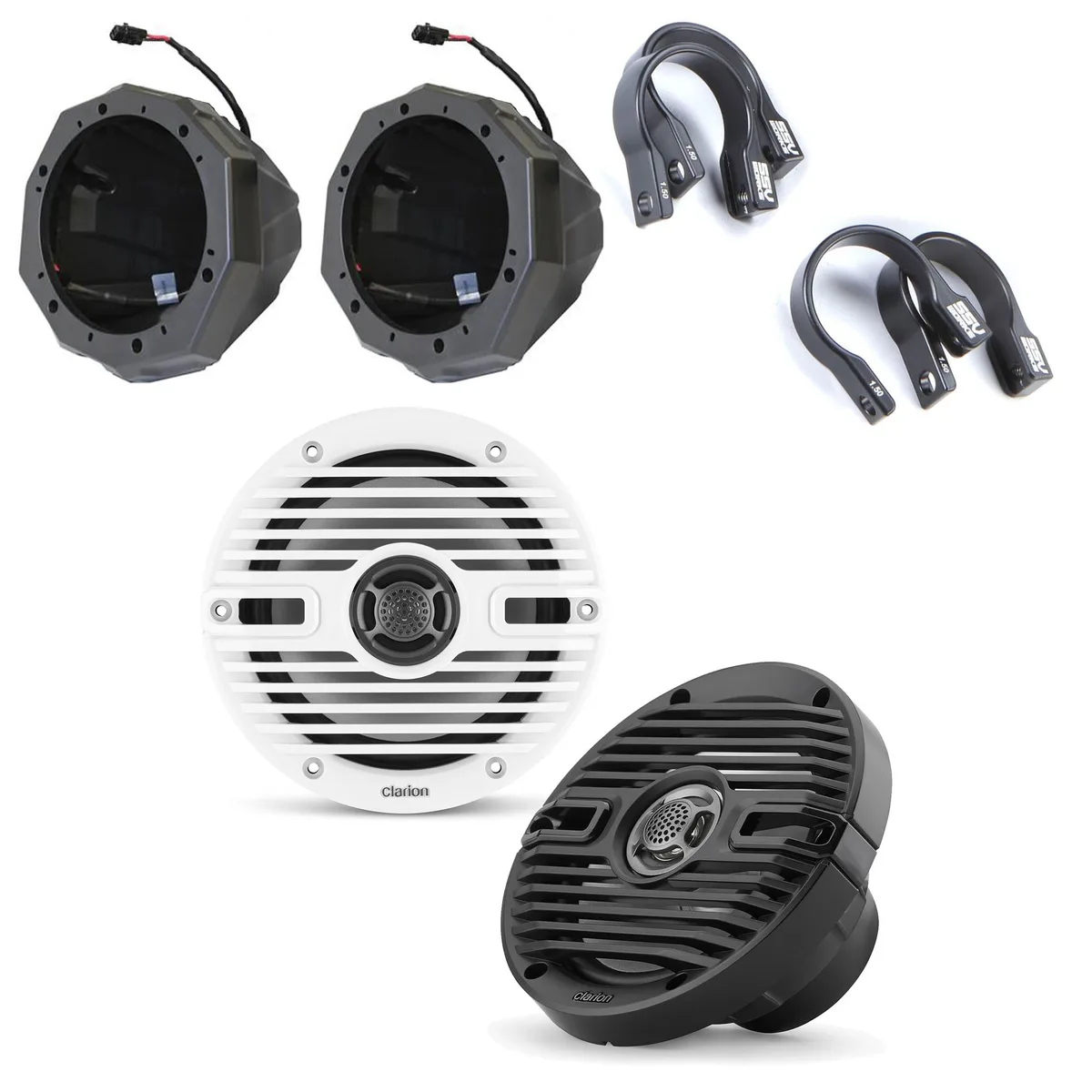 Clarion Clarion CMS-651-CWB 6.5" Marine Speaker Bundle with Cage Mounts — product photo