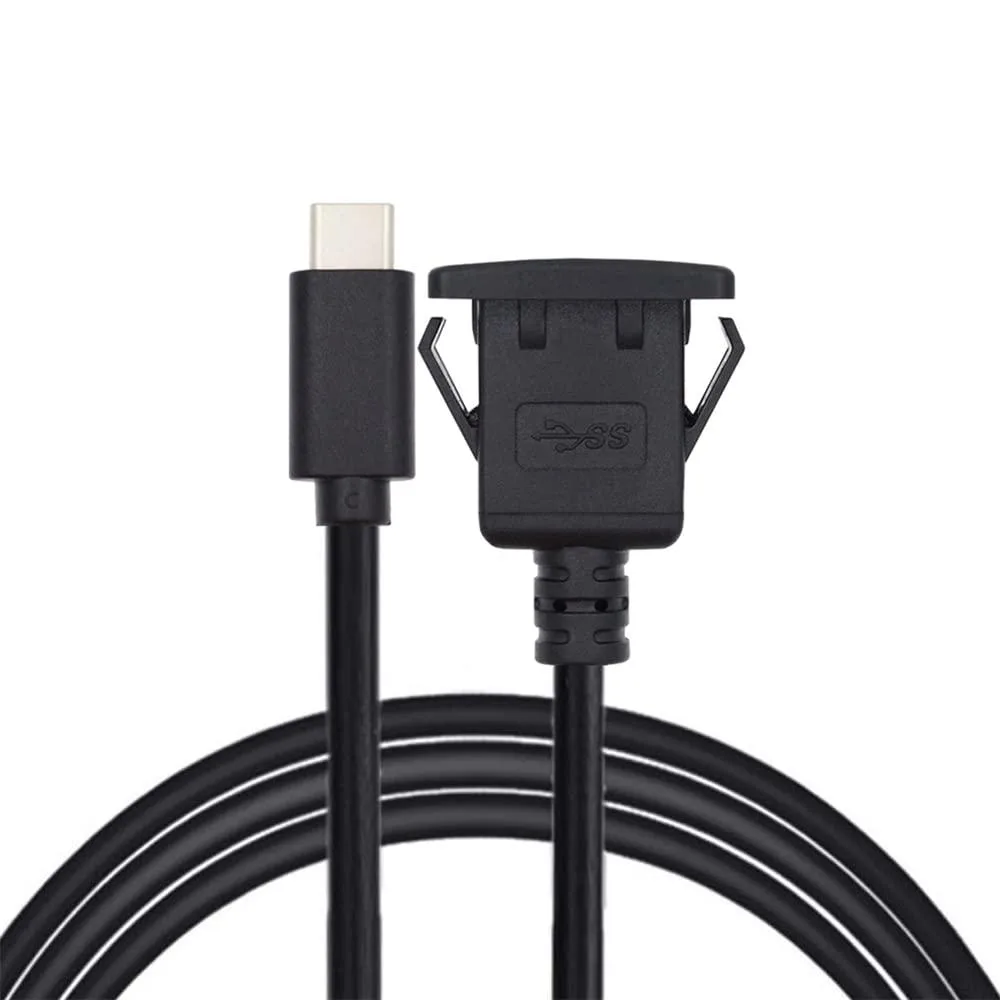 Fervit Fervit USB-C 3.1 10Gbps 65W Waterproof Dash Mount Cable 100cm — product photo