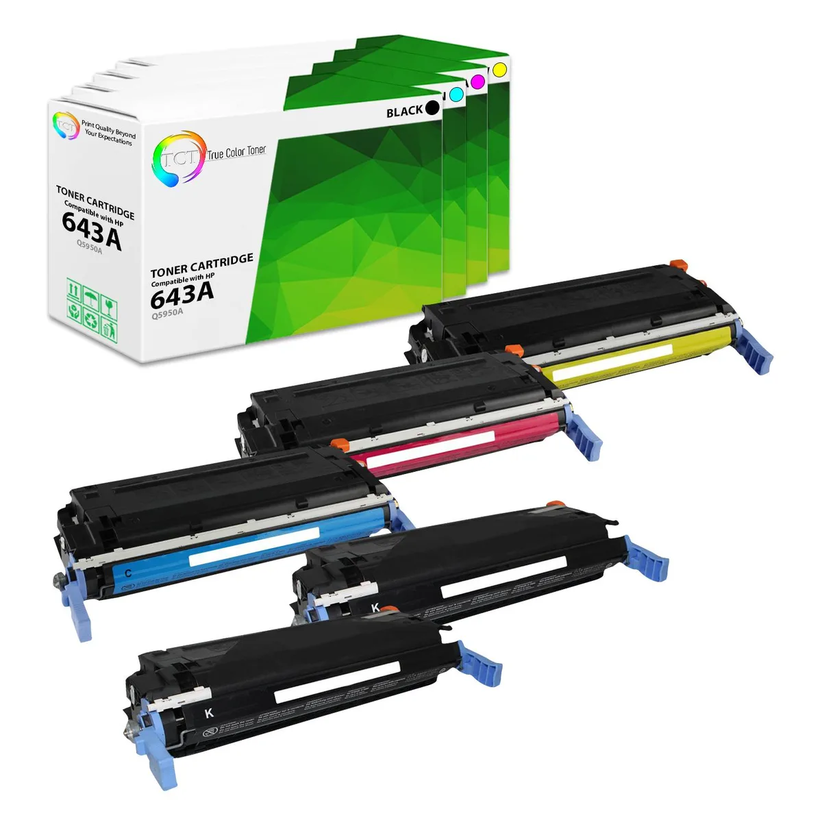 True Color Toner True Color Toner 643A 5-Pack toner cartridges — product photo
