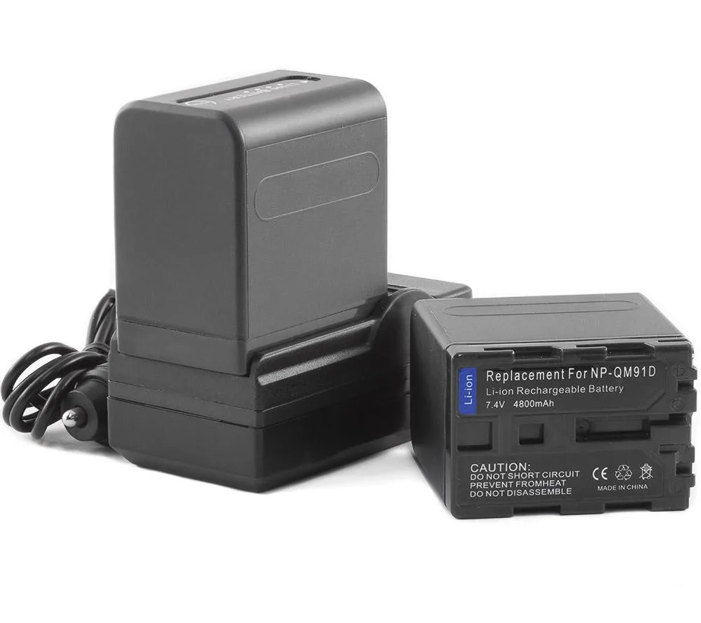 Centenex Electronics Centenex Electronics 2 Battery + Charger for Sony NP-QM91D 4.8 Ah camera accessory — product photo