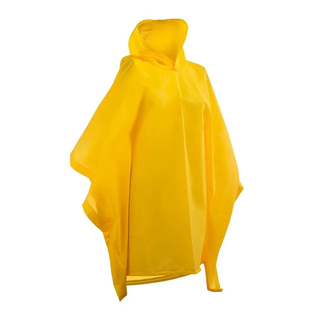 totes Lightweight Hooded Packable Poncho With Side Snaps Yellow — product photo