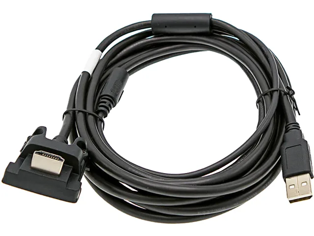 Black USB cable with external power pigtail and HDMI terminal connector