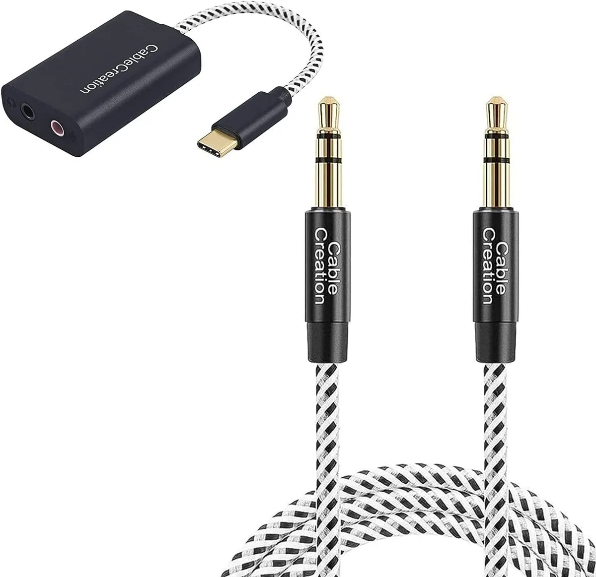 CableCreation CableCreation 3.5mm Aux Cable Bundle with USB-C Microphone and Headphone Adapter — product photo