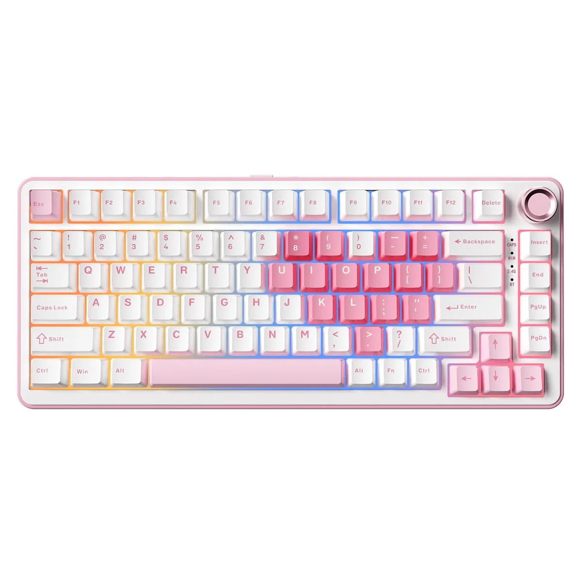 YUNZII YUNZII B75 PRO 75% Gasket Wireless Mechanical Gaming Keyboard White Milk V2 Switch — product photo