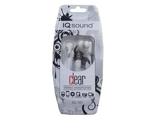 SUPERSONIC SUPERSONIC IQ Sound IQ101 Digital Stereo Earphones White 100-Pack — product photo